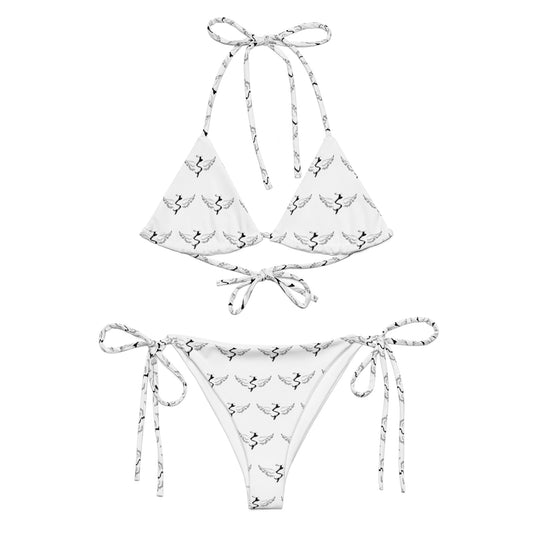 Success Object Pattern Logo Recycled String Bikini